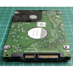 Complete Disk, PCB: 2060-771960-000 Rev A, WD10JPCX, WD Blue, WD10JPCX-24UE4T0, 1TB, 2.5", SATA