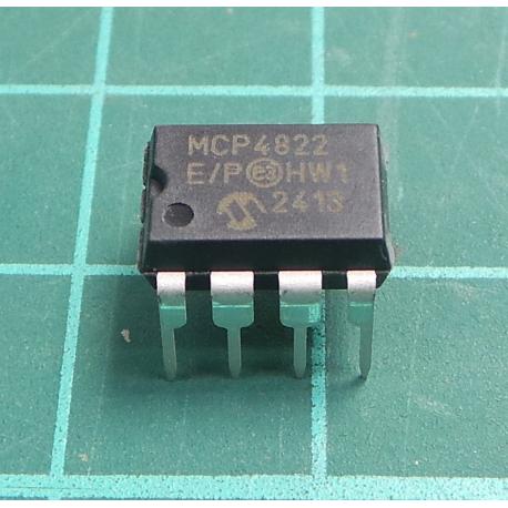 IC: převodník D/A, 12bit, Ch: 2, 2,7÷5,5V, DIP8, -40÷125°C