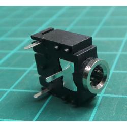 Jack Socket, 3.5mm, Stereo, 3 Poles, 3 Outputs, For PCB