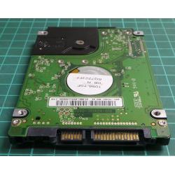 Complete Disk, PCB: 2060-701424-010 Rev A, WD1200BEVS, WD Scorpio , WD1200BEVS-07LAT0, 120GB, 2.5", SATA