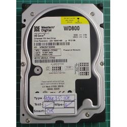 USED, Hard Disk, WD800, WD Caviar, WD800LB-07DNA2, Desktop, IDE , 80GB