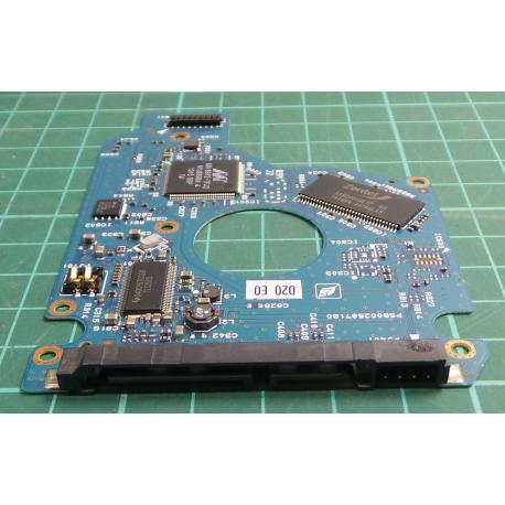 PCB: G002507-0A, TOSHIBA, MK3256GSY, HDD2E67 F VL01 S, 320GB, 2.5", SATA