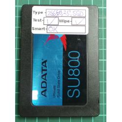 USED, SSD Hard Disk, ADATA, SU800, ASU800SS-256GT, 256GB, 2.5", SATA