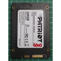 USED, SSD Hard Disk, PATRIOT, Burst, PBU240GS25SSDR PE000542, 240GB, 2.5", SATA