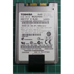 USED, Hard Disk, TOSHIBA, MK2529GSG, HDD1F07 M BL02, Laptop, 1.8", SATA, 250GB