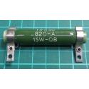 Power Resistor, Wirewound, TR640, 820R, 15W, TESLA