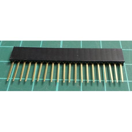 Dutinková lišta 20pin s roztečí 2,54mm pro PCB