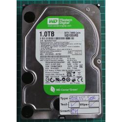 USED, Hard Disk, WD10EARS, WD Caviar, WD10EARS-00Y5B1, Desktop, SATA , 1TB