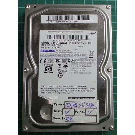 USED, Hard Disk, SAMSUNG, HD253GJ, P/N: A4463-C711-A1U4U, Desktop, SATA, 250GB