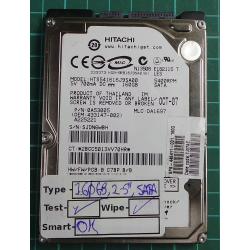 USED, Hard Disk, HITACHI, HTS541616J9SA00, P/N: 0A53005, Laptop, SATA, 160GB