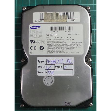 USED, Hard Disk, SAMSUNG, SV0431D, Desktop, IDE, 4.3GB