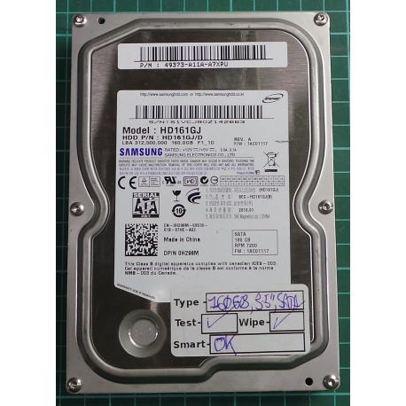 USED, Hard Disk, SAMSUNG, HD161GJ, P/N: 49373-A11A-A7XPU, Desktop, SATA, 160GB