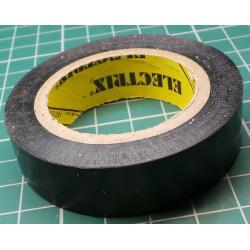 Insulating tape 0,13x15mmx10m ANTICOR - Black 
