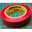 Insulating tape, 0.13 x 15mm x 10m, Red 