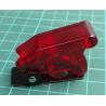 Hinged cover for Toggle Switch, 12mm diameter hole, Transparent Red
