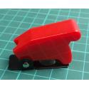 Hinged cover for Toggle Switch, 12mm diameter hole, Red