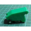 Hinged cover for Toggle Switch, 12mm diameter hole, Green