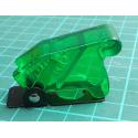 Hinged cover for Toggle Switch, 12mm diameter hole, Transparent Green