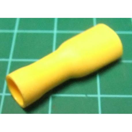 Spade Connector, Female, 6.3mm, yellow