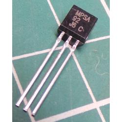MPSA92, PNP transistor, 300V, 0.5A, 0.625W, TO92 