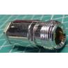 N type socket, for 10mm coax (RG213), screw clamp
