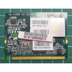 WMD037, USED MINI PCI WIFI CARD, BROADCOM, WL120G V2 R3.31