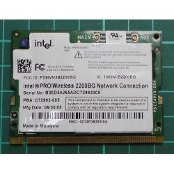 WMD035, USED MINI PCI WIFI CARD INTEL, WM3B2200BG