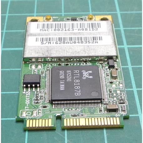 WMD013, USED MINI PCI EXPRESS WIFI CARD, REALTEK RTL8187B