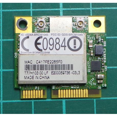 WMD027, USED MINI PCI EXPRESS WIFI CARD, Broadcom, BCM943225HM