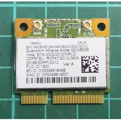 USED MINI PCI EXPRESS WIFI CARD, ATHEROS QCWB335