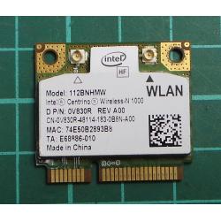 USED MINI PCI EXPRESS WIFI CARD, INTEL 112BNHMW