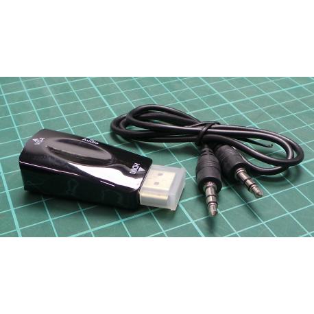 Adaptér HDMI / VGA + audio