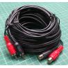 Extension cable, 2xRCA, male to female, 10m