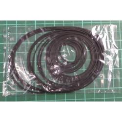 Set of 20pcs, Square rubber drive belts, assorted sizes