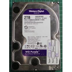 USED, Hard Disk, WD20PURZ, WD Purple, WD20PURZ-85GU6Y0, Desktop, SATA , 2TB