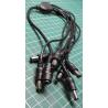8 Way DC Splitter Cable, 2.1mm power connectors, 0.4m