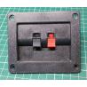 Speaker Clip Connectors, Panel Mount, Red/Black
