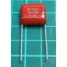 Capacitor, 1uF, 250V, Poly film, 15mm pitch