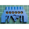 DIN rail jumper FT033 6-pole blue insulated