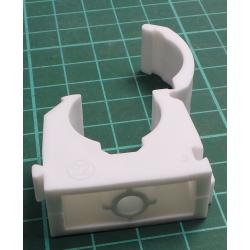 Cable and pipe clamp 22mm lockable white