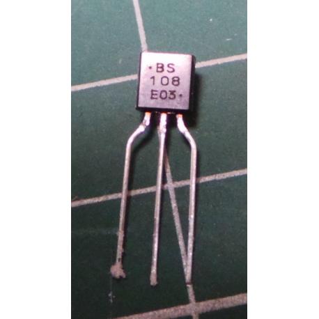 BS108 N MOSFET 200V / 0,25A 1W TO92 