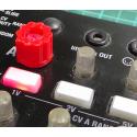 Red, Open Centre Knob, for LED lit potentiometer shafts (Fits Korg Volca e.t.c.), 3D Printed in ABS