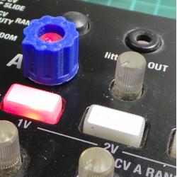 Blue, Open Centre Knob, for LED lit potentiometer shafts (Fits Korg Volca e.t.c.), 3D Printed in ABS