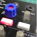 Blue, Open Centre Knob, for LED lit potentiometer shafts (Fits Korg Volca e.t.c.), 3D Printed in ABS