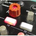 Brown, Open Centre Knob, for LED lit potentiometer shafts (Fits Korg Volca e.t.c.), 3D Printed in ABS