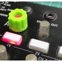 Green, Open Centre Knob, for LED lit potentiometer shafts (Fits Korg Volca e.t.c.), 3D Printed in ABS