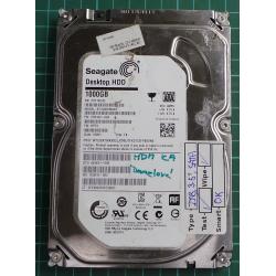 USED, Hard Disk, Seagate, Desktop HDD, ST1000DM003, P/N: 1ER162-020, Firmware: HP51, Desktop, IDE, 1TB