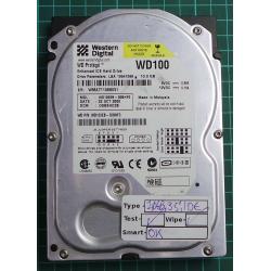 USED, Hard Disk, WD100, WD Caviar, WD100EB-00BHF0, Desktop, IDE , 10GB