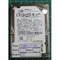 USED, Hard Disk, HITACHI, HTS543232L9A300, P/N: 0A57287, Laptop, SATA, 320GB