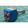 Switch, Toggle, (on - on), DPDT, 250V, 3A, 6 mm hole